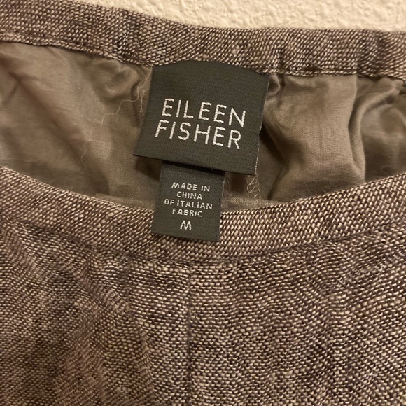EILEEN FISHER linen swing skirt cotton lining, size M - Picture 3 of 5